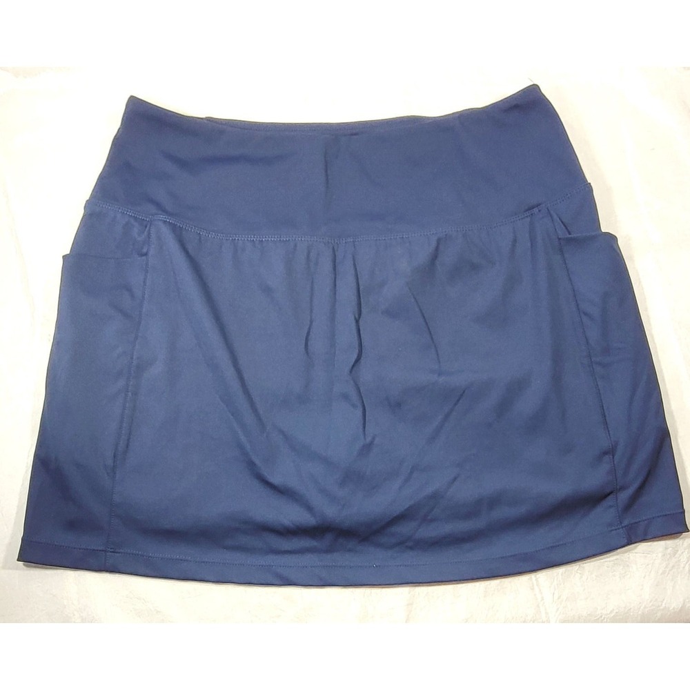 Gradual‎ Women's Navy Blue Athletic Tennis Golf Skort Skirt w/ Pockets - Large